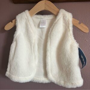 Cozy Kids White Faux Fur Vest